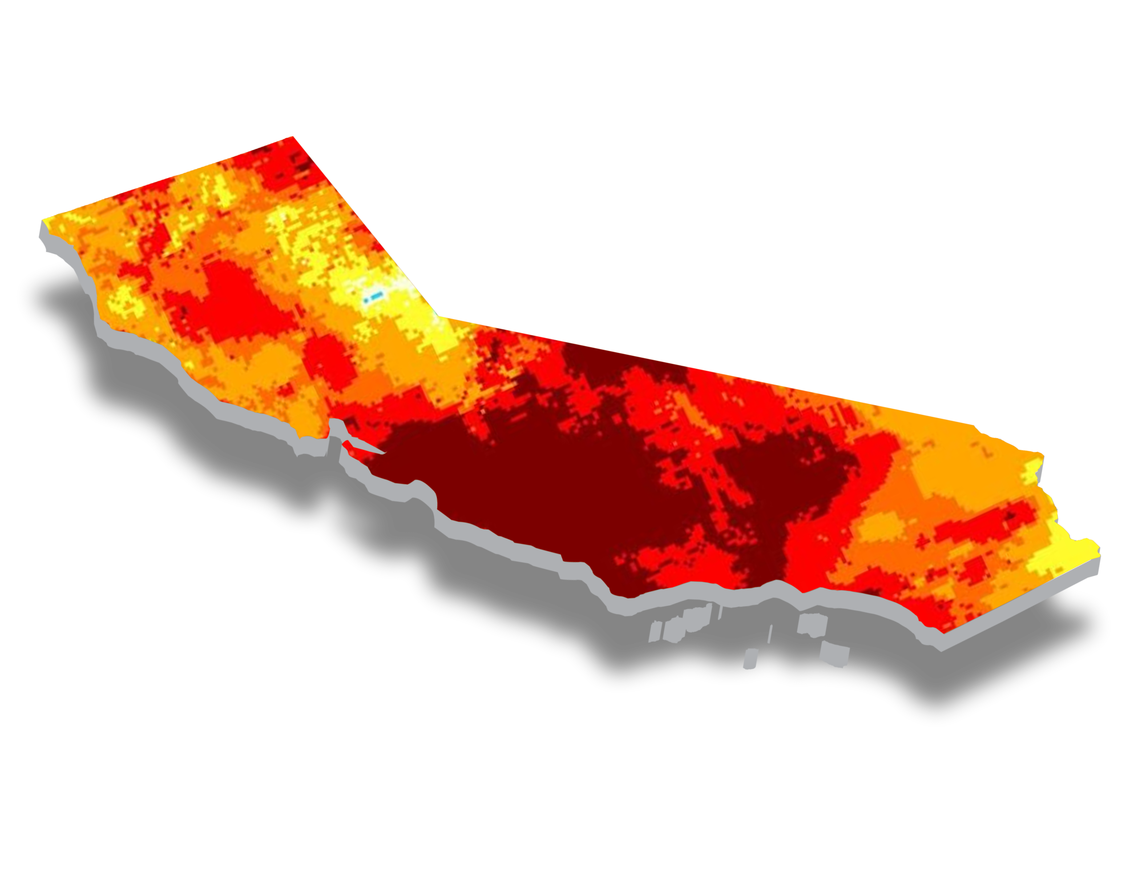 California Map - Impacted by heat